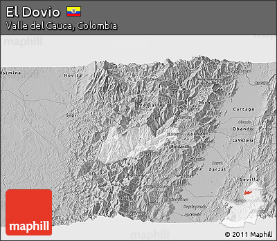 Gray 3D Map of El Dovio