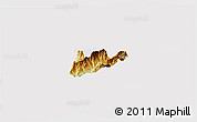 Physical 3D Map of El Dovio, cropped outside