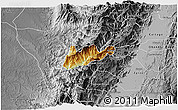 Physical 3D Map of El Dovio, desaturated