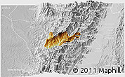 Physical 3D Map of El Dovio, lighten, desaturated