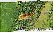 Physical 3D Map of El Dovio, satellite outside