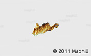 Physical 3D Map of El Dovio, single color outside