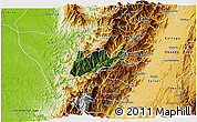 Satellite 3D Map of El Dovio, physical outside