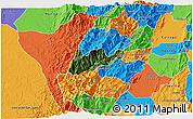 Satellite 3D Map of El Dovio, political outside