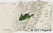 Satellite 3D Map of El Dovio, shaded relief outside