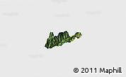 Satellite 3D Map of El Dovio, single color outside