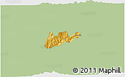 Savanna Style 3D Map of El Dovio, single color outside