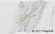 Shaded Relief 3D Map of El Dovio, lighten, desaturated