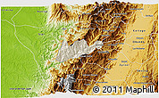 Shaded Relief 3D Map of El Dovio, physical outside