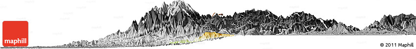 Physical Horizon Map of El Dovio, desaturated
