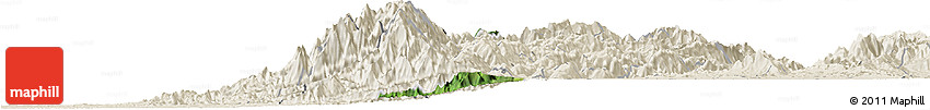 Satellite Horizon Map of El Dovio, shaded relief outside