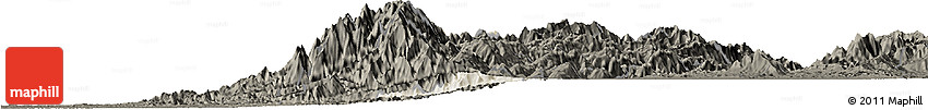 Shaded Relief Horizon Map of El Dovio, darken