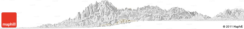 Shaded Relief Horizon Map of El Dovio, lighten, desaturated Shaded Relief Horizon Map of El Dovio, lighten, desaturated