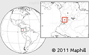 Blank Location Map of El Dovio, highlighted parent region