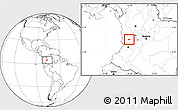 Blank Location Map of El Dovio