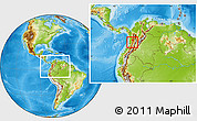 Physical Location Map of El Dovio, within the entire country