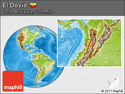 Physical Location Map of El Dovio