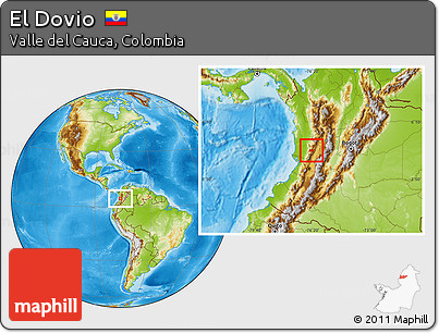 Physical Location Map of El Dovio
