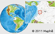 Physical Location Map of El Dovio, highlighted country