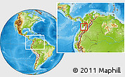 Physical Location Map of El Dovio, highlighted parent region, within the entire country