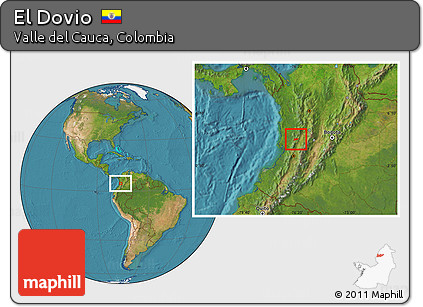 Satellite Location Map of El Dovio