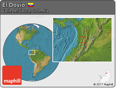 Satellite Location Map of El Dovio