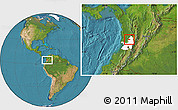 Satellite Location Map of El Dovio, highlighted parent region