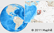 Shaded Relief Location Map of El Dovio, highlighted country, highlighted parent region
