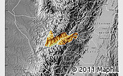 Physical Map of El Dovio, desaturated