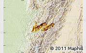 Physical Map of El Dovio, lighten