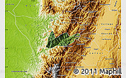 Satellite Map of El Dovio, physical outside