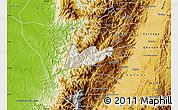 Shaded Relief Map of El Dovio, physical outside