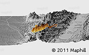 Physical Panoramic Map of El Dovio, desaturated