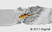Physical Panoramic Map of El Dovio, lighten, desaturated