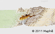 Physical Panoramic Map of El Dovio, lighten