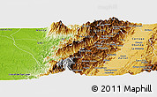Physical Panoramic Map of El Dovio