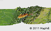 Physical Panoramic Map of El Dovio, satellite outside