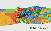 Satellite Panoramic Map of El Dovio, political outside