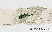 Satellite Panoramic Map of El Dovio, shaded relief outside