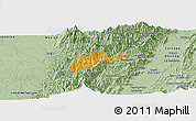 Savanna Style Panoramic Map of El Dovio