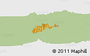 Savanna Style Panoramic Map of El Dovio, single color outside