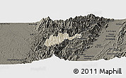 Shaded Relief Panoramic Map of El Dovio, darken