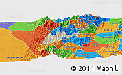 Shaded Relief Panoramic Map of El Dovio, political outside