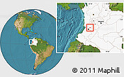 Satellite Location Map of Ginebra, highlighted country