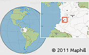 Savanna Style Location Map of Ginebra, highlighted country