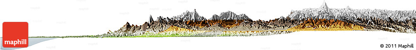 Physical Horizon Map of Valle Del Cauca, semi-desaturated