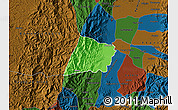 Political Map of Jamundi, darken
