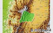 Political Map of Jamundi, physical outside