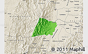 Political Map of Jamundi, shaded relief outside