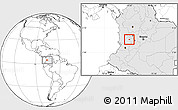 Blank Location Map of Obando, highlighted country